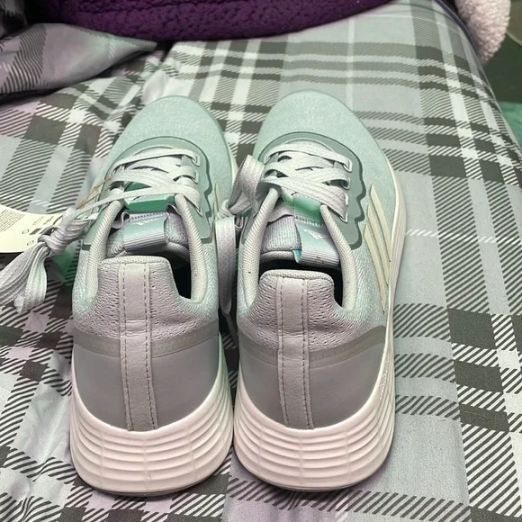 ADIDAS QT RACER SPORT SNEAKERS WOMENS Halo Blue/White/Halo Silver size 10 - Picture 2 of 6